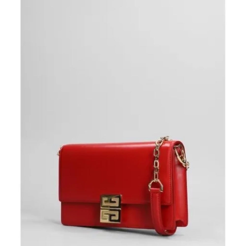 Givenchy Small 4G Chain Leather Crossbody Bag - Red - Picture 5 of 12